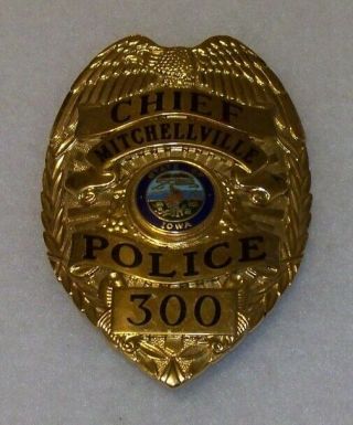 Iowa Police Badge - Mitchellville (chief)