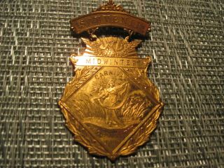 Antique Souvenir Midwinter Carnival Phoenix,  Ariz.  1896 Ornate Brass Medal
