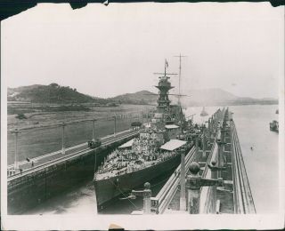 1924 Hms Hood Canal Zone British Ships Panama Fleet Pacific Coast Photo 8x10