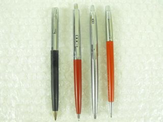 4 Vintage Ballpoint Pens 2 Paper Mate Double Heart,  Parker,  Sheaffer All In Euc