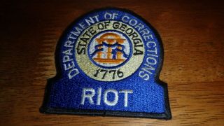Georgia Department Of Corrections Riot Team Swat Patch Bx V 10