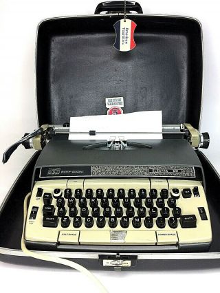 Vintage Smith Corona Electra 120 Portable Electric Typewriter With Case