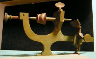 Antique Watchmaker’s Lathe Steel,  Brass,  Wood (dr117)