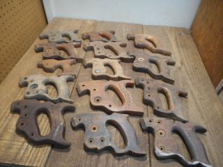 L4355 - Antique Hand Saw Handles Wood For Disston,  Etc Some For Use Some