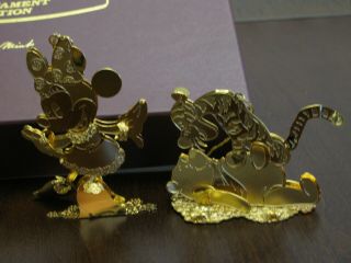 Disney Gold Plated Ornaments Set of 12 by Danbury 6