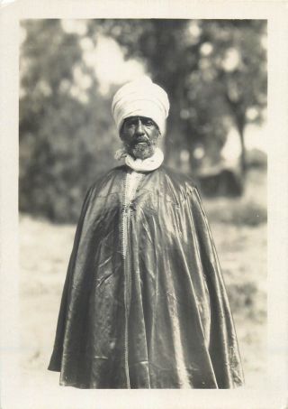 Ethiopia Horn Of Africa Ethnic Priest From Axum Real Photo Postcard