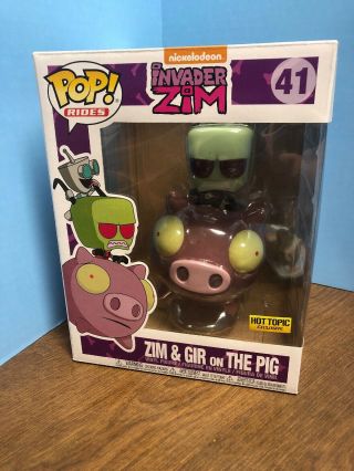 Funko Pop Rides Nickelodeon Invader Zim 41 Hot Topic Excl.  Zim & Gir On The Pig