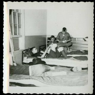 Vintage Photos Boy Scout Camp Dorm Rooms Bunk Beds Down Time Teenage Boys