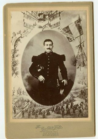 Vintage Cabinet Card Soldier Of 49th York Infantry (usa),  Us Civil War