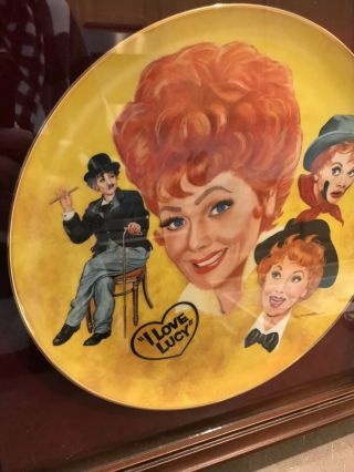 I Love Lucy LUCILLE BALL 1982 Royal Manor Plate by Mike Hagel - RARE - Framed 5