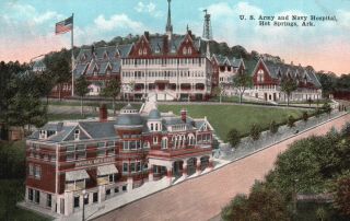 Hot Springs,  Ar,  U.  S.  Army & Navy Hospital,  Vintage Postcard F9750