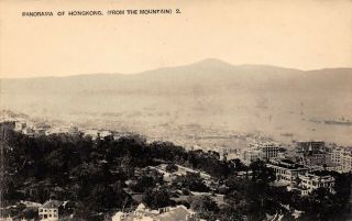 Postcard Hong Kong Panorama View (from The Mountain) Circa 1927 Rp Iii