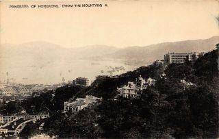 Postcard Hong Kong Panorama View (from The Mountain) Circa 1927 Rp Ii