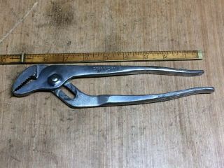 Vintage Craftsman Channel Groove Pliers With Textured Ornate Grips