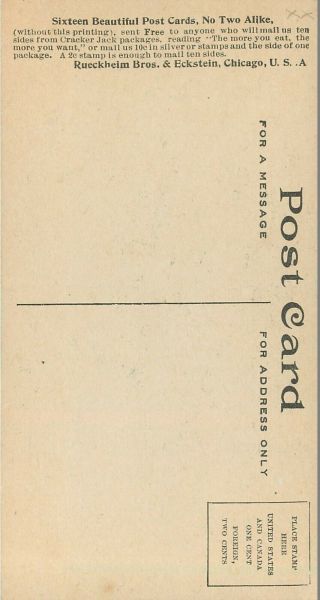 c1907 Advertising Postcard Cracker Jack Bears No.  9 Black Americana Peanuts 2