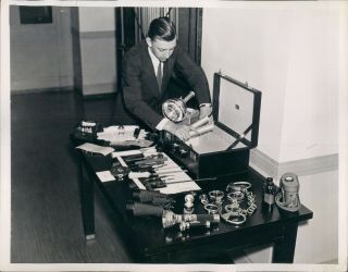 1935 Photo Department Justice Investigation Bureau Criminal Fingerprints 7x9