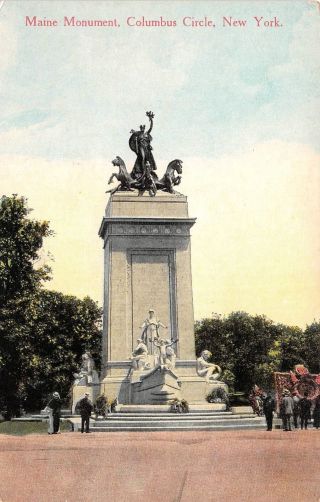 C20 - 1085,  Maine Monument,  Columbus Circle,  York City,  Ny.