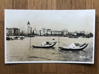 China Old Postcard The Bund Shanghai Buiding River