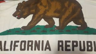 PIONEER FLAG CO.  CALIFORNIA REPUBLIC BEAR 3 ' X5 ' COTTON BANNER FLAG grommets 4