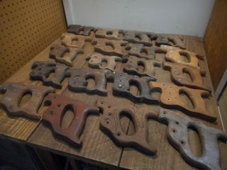 L4340 - Antique Hand Saw Handles Wood For Disston,  Etc Some For Use Some