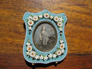 Antique Micro Mosaic Picture Frame Hand Made Made In Italy