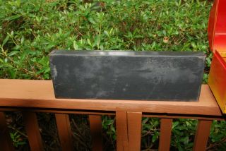 Vintage Hip/ Tombstone Roof Metal Toolbox w Lift - out Tray 8