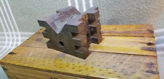 VINTAGE Starrett 568 V - block machinist tools set up blocks mill milling grinding 3