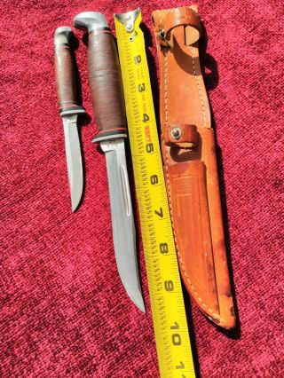 2008 Case Xx Hunter Combo Two Knife Set 316 - 5 & M3 Finn W/ Leather Sheath