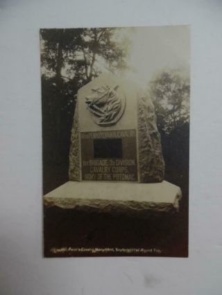 C.  1912 Gettysburg 18th Pennsylvania Cavalry Monument Real Photo Postcard Rppc