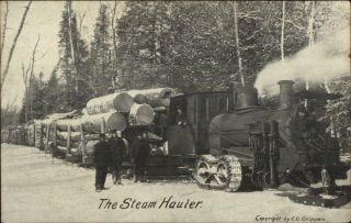 Log Hauler Logging Train Lombard? Tracks Minn Or Wisc? C1910 Postcard