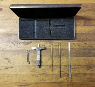Vintage Starrett Tools Depth Gauge • Antique Machinist Precision Measuring ☆usa