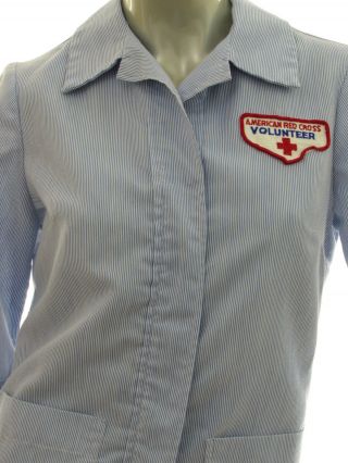 Vintage 60s American Red Cross Arc Volunteer Nurse Uniform Dress Jacket Suit Usa