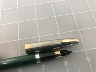 Judd ' s Vintage Green Sheaffer Tuckaway Fountain Pen 14kt Gold Fine Nib 3