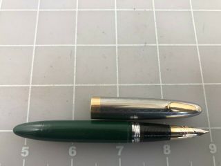 Judd ' s Vintage Green Sheaffer Tuckaway Fountain Pen 14kt Gold Fine Nib 4
