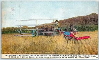 International Harvester Advertising Farming Postcard United States Land Plenty