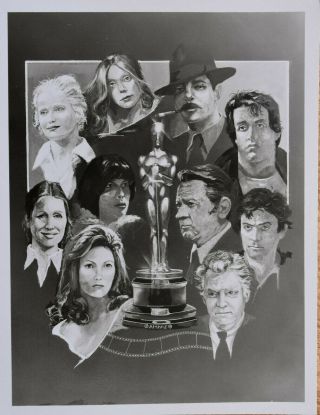 7 X 9 B & W Abc Promo Photo Of Nominees For The 49th Academy Awards 1977