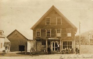 East Charleston,  Vt Rppc Great View Of The Store And Town Kibitzers 1911