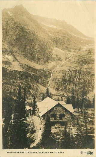 1920s Montana Hileman Sperry Chalets Glacier Park Rppc Photo Postcard 6274