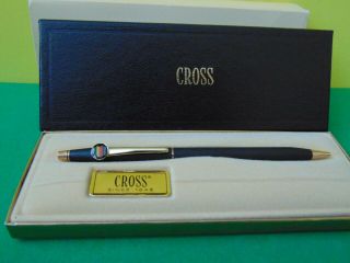 Cross 2502 Classic Black Ball Pen With Apple Macintosh Computer Logo