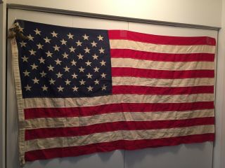 Vintage United States American Flag 100 Cotton 3’x5’ Made By Annin Bald Eagle