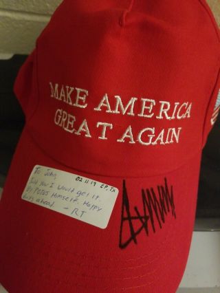 Autographed Donald Trump Hat Make America Great Again