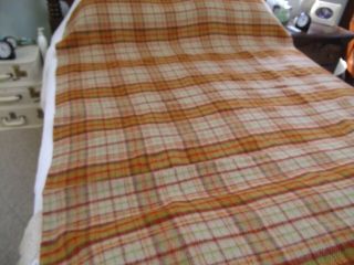 Vintage Plaid Blanket - Wool Blend - 60x70 Twin Size - Great Fall Colors