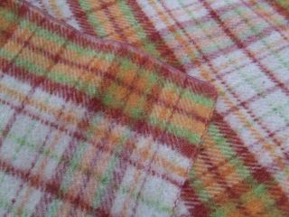 Vintage Plaid Blanket - Wool Blend - 60x70 Twin Size - Great Fall Colors 2
