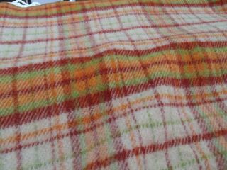 Vintage Plaid Blanket - Wool Blend - 60x70 Twin Size - Great Fall Colors 4