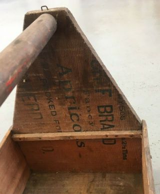 Antique 2 Pc Wood Tool Box Vintage Garden Tote Old Crate Restaurant Bar Serving 4