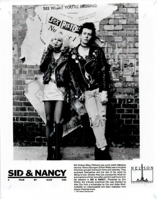 Press Publicity Photo Still 8x10 Sid & Nancy Sex Pistols Gary Oldman Chloe Webb