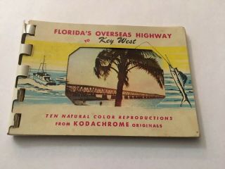 Vintage Souvenir Photo Book Key West Florida Fl