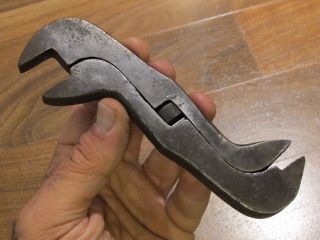 1800’s Unusual Old/vtg Double Side/head Adjustable Wrench Antique/rare Farm Tool