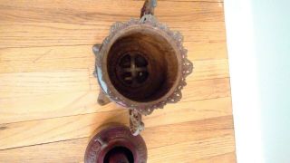 Antique B&H Bradley Hubbard oil lamp font & Ornate Base or restoration 4