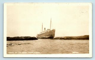 Sanak,  Ak - Early 1900s View Of Ss Yukon Steamship Shipwreck - Wreck - Rppc
